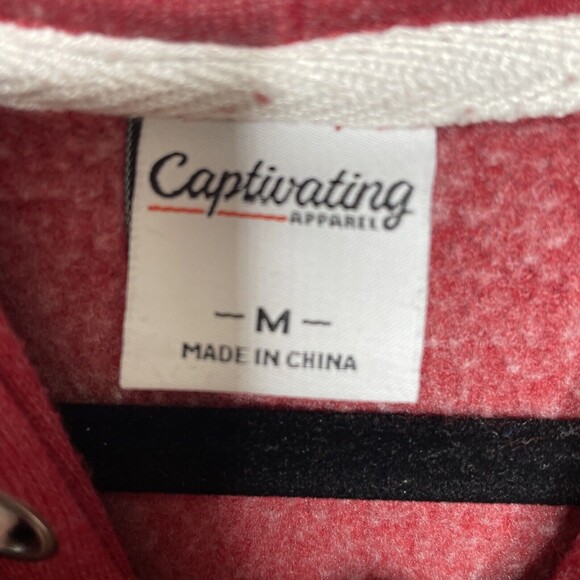 Arizona State University Hoodie Mens Medium Maroon Fleece Sweatshirt Captivating - Picture 5 of 12